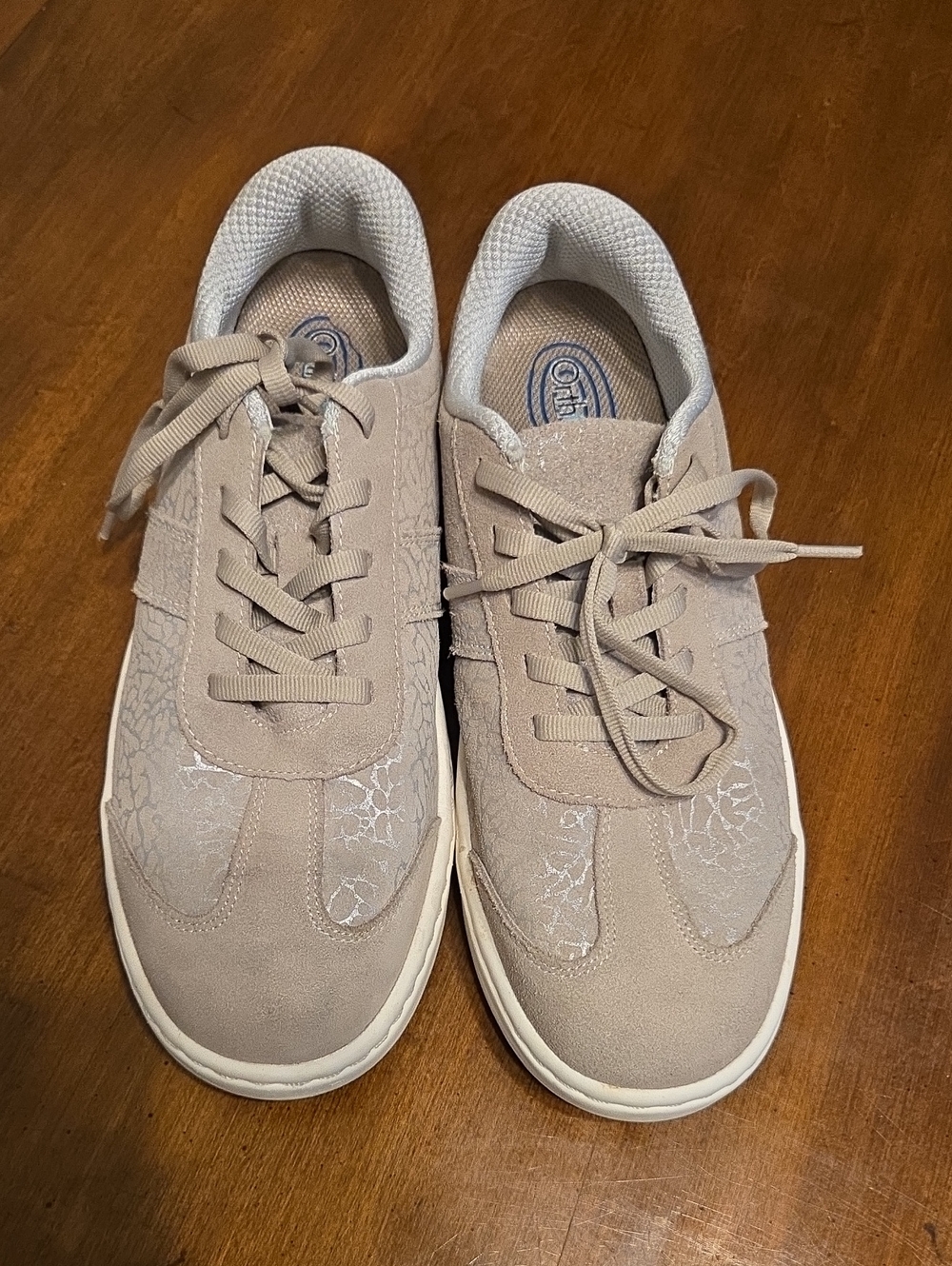 Casual Women's Taupe Lace-Up Comfort Sneakers